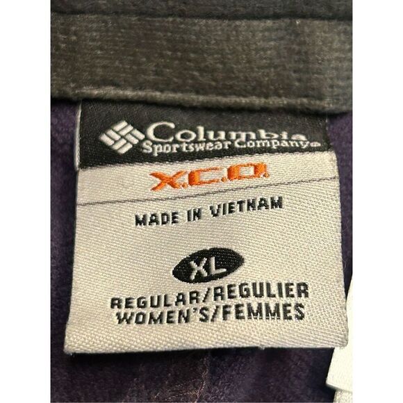 Columbia XCO Pants Womens XL Bootcut Purple Softshell Stretch Lined Zip Ankle (0 - Picture 9 of 10